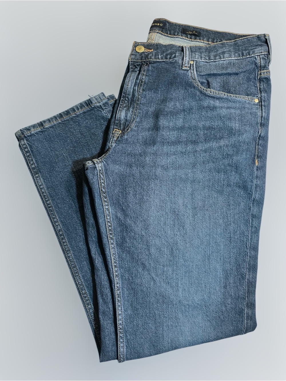 Piombo Men's Italian Brand Jeans in Medium Blue Wash 40